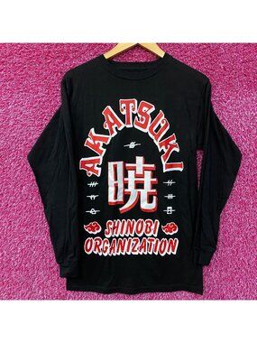 Naruto Shippuden Akatauki Shinobi Organization Long Sleeve T-Shirt Small